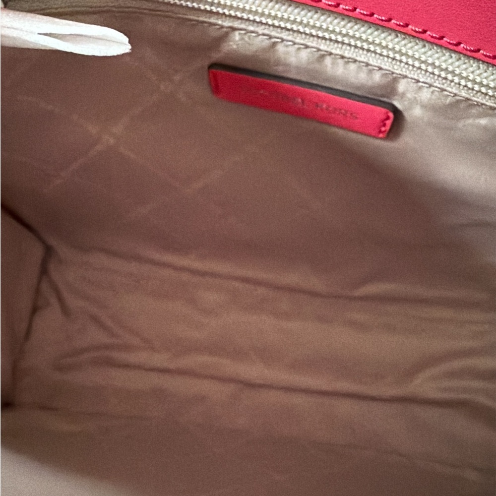 Michael Kors Sheila Medium Heart Embroidered Satchel Bag & Phone Wallet Hibiscus - Picture 9 of 15
